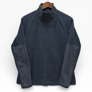 Mountain Hardwear Mock Neck Fleece Jacket Women M Black Full Zip Hiking Outdoor